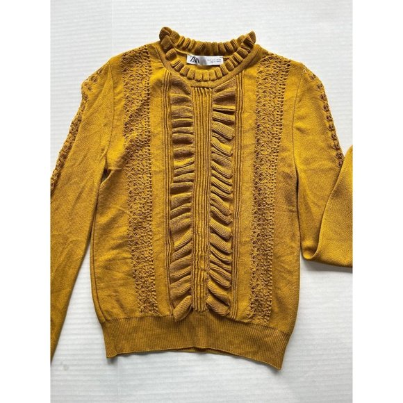 Zara Sweaters - Zara mustard Yellow sweater long sleeve Lightweight S small women's